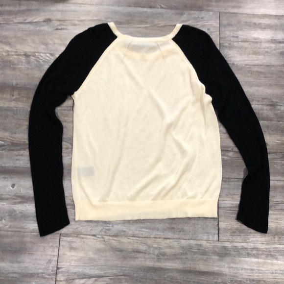 Rag & Bone Baseball Sweater, black & cream, size m - Picture 3 of 3